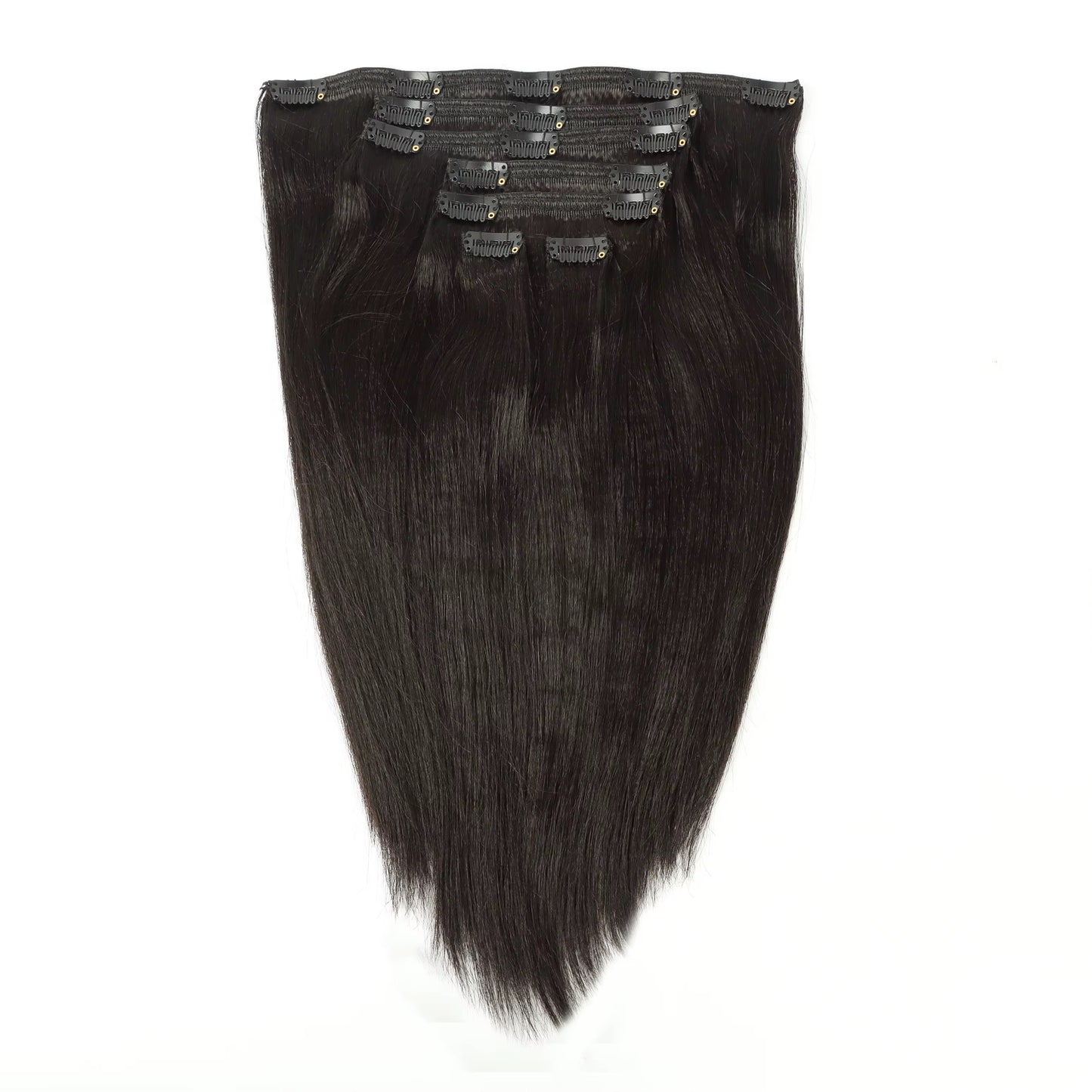 Yaki Straight Premium Virgin Clip-In Hair 1b