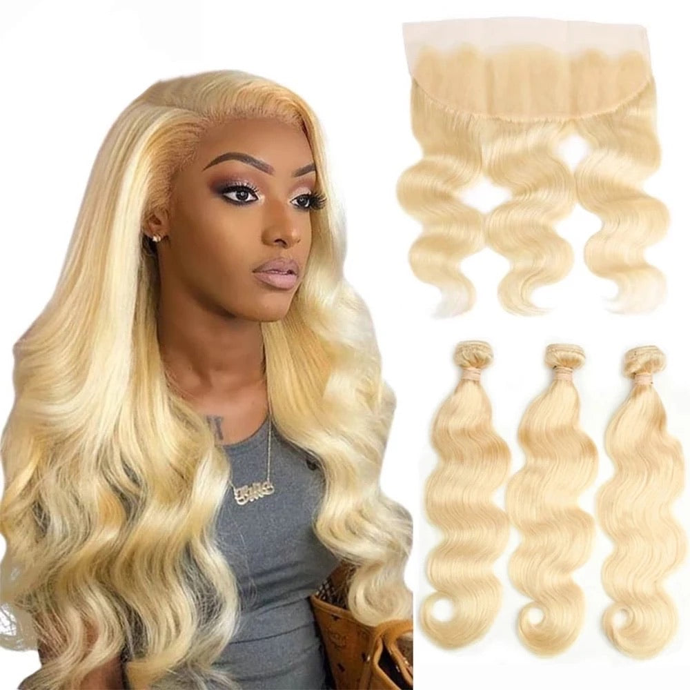 blonde bundle + frontal deals