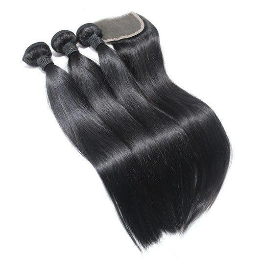 Straight Bundles + 5x5 HD closure #1b